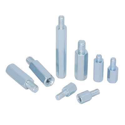 Quality  M10 Hex Metric Standoffs Male Female Spacers Machining Carbon Steel Zinc Plated factory