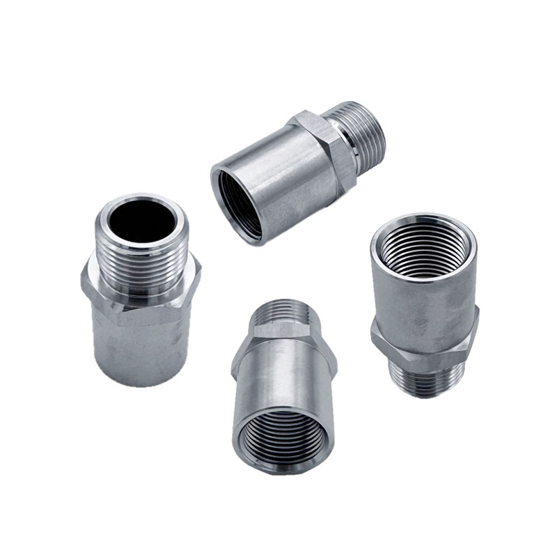 Custom CNC Turning 304 Stainless Steel Male Thread Adapters